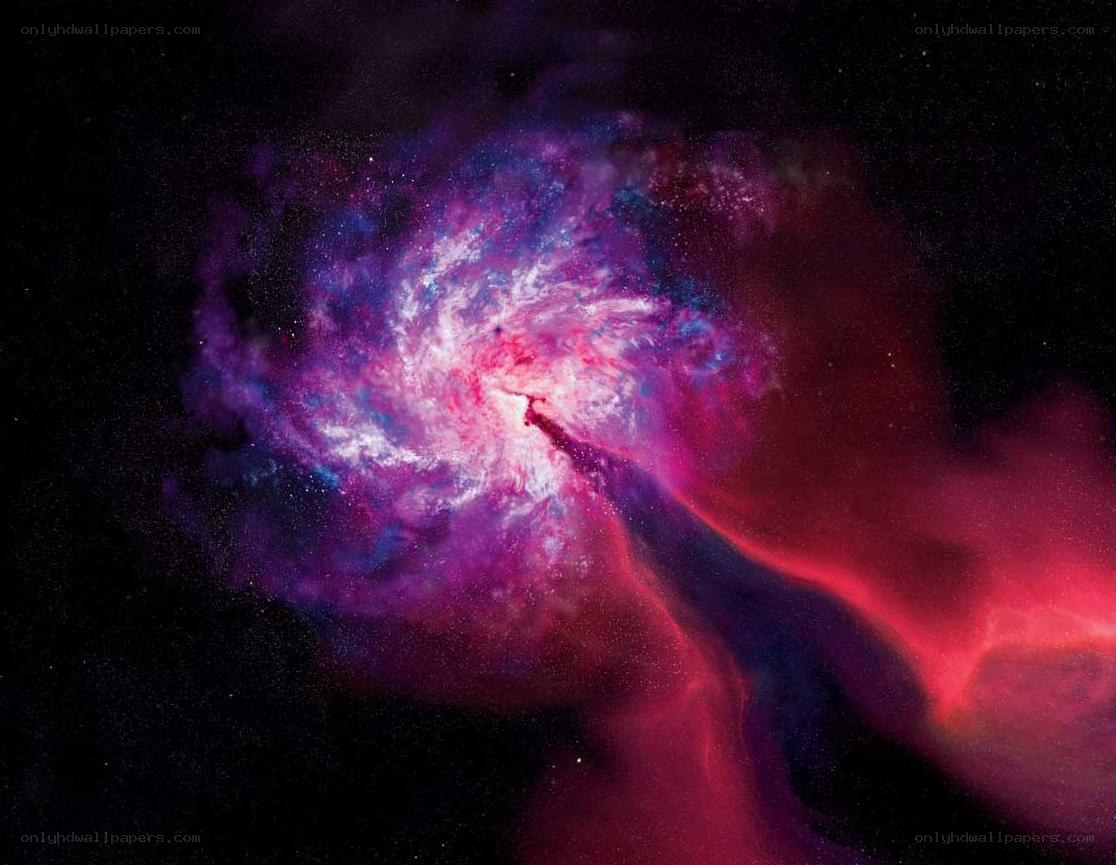 Spiral galaxy in space