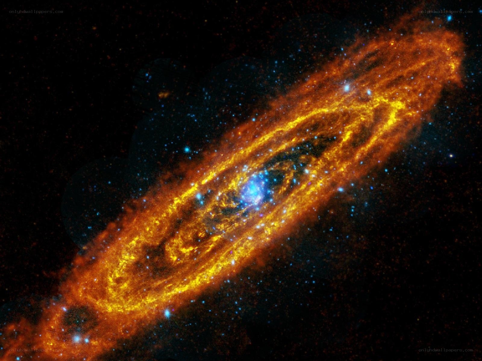 Spiral galaxy in space