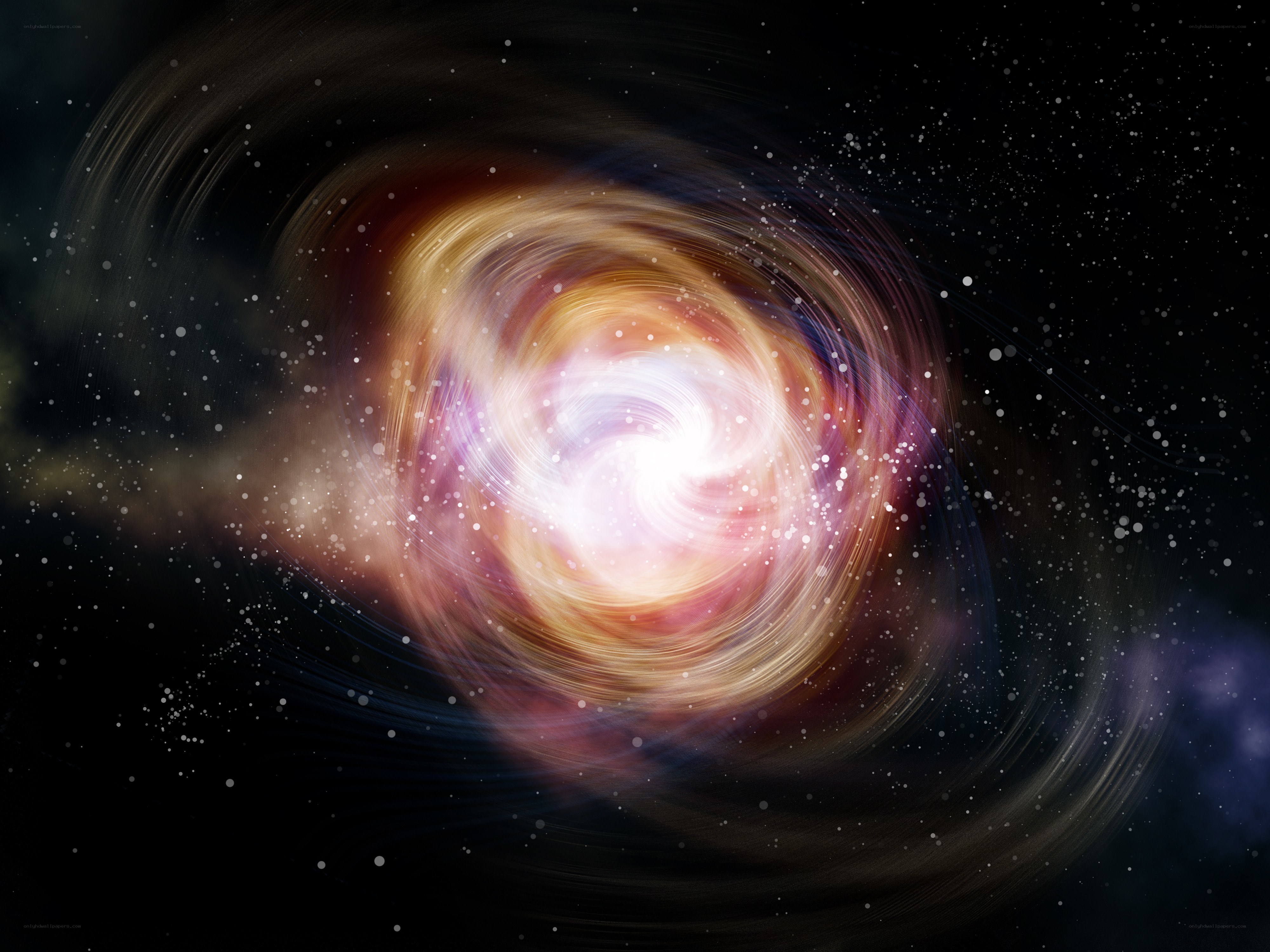 Spiral galaxy in space
