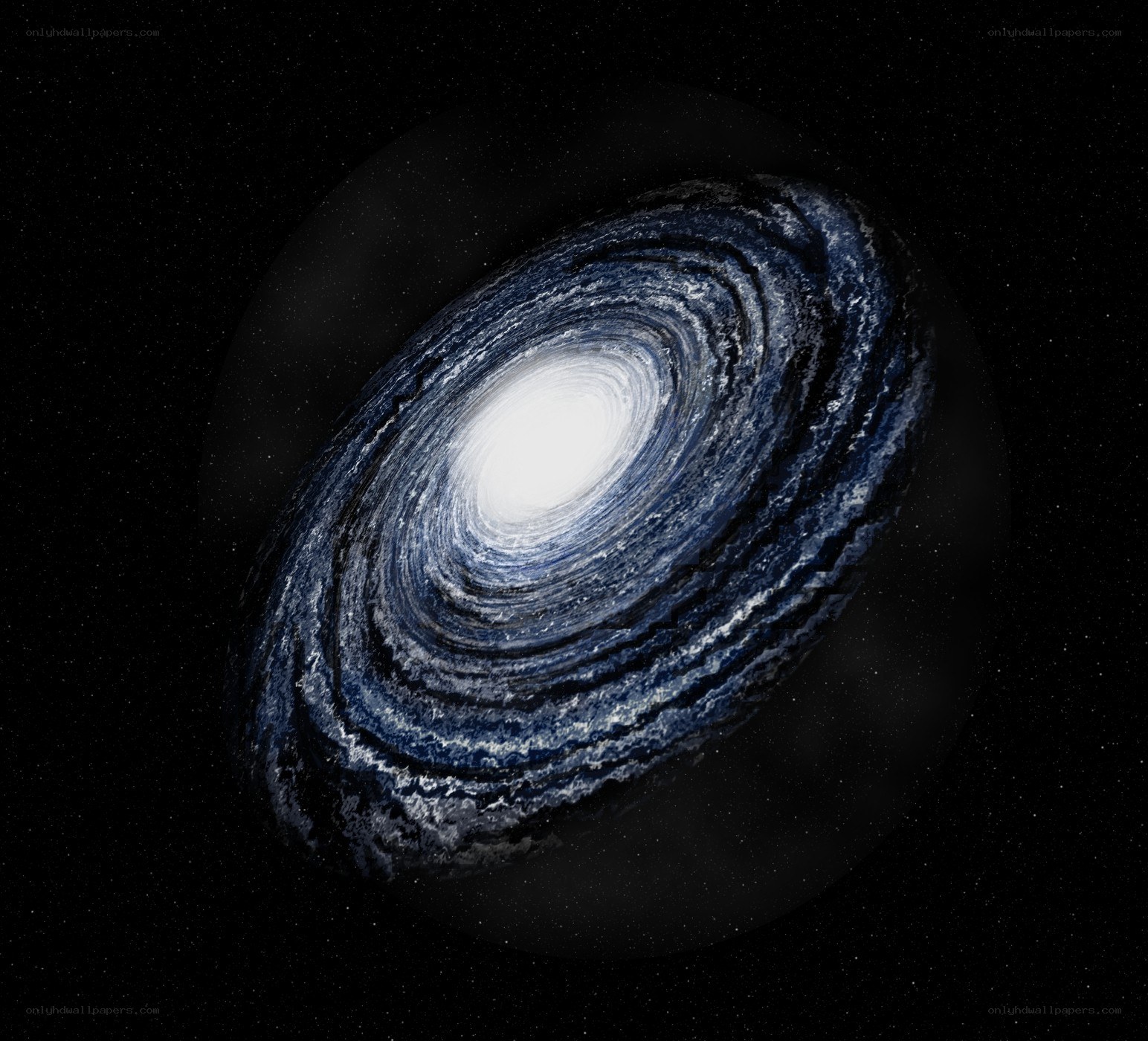 Spiral galaxy in space