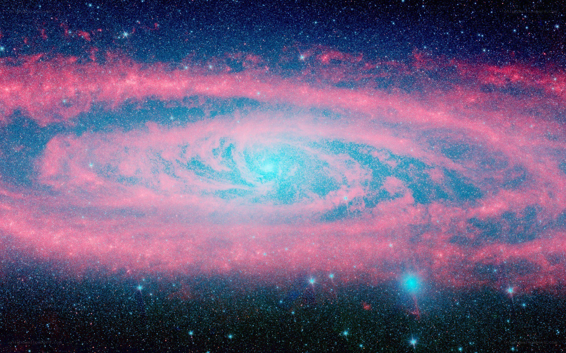 Spiral galaxy in space
