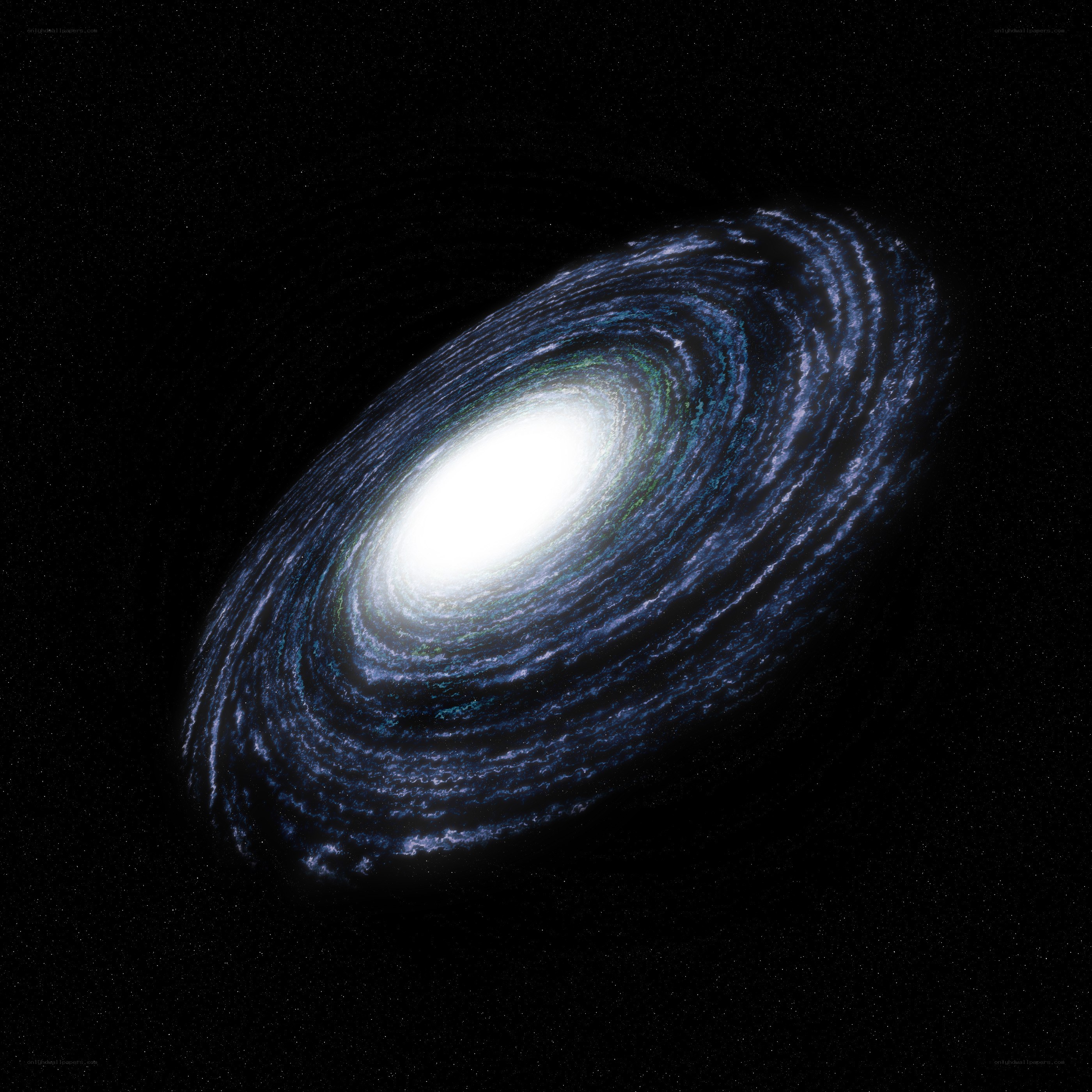 Spiral galaxy in space