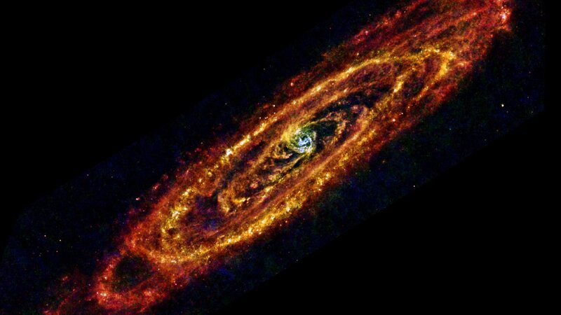 Spiral galaxy in space