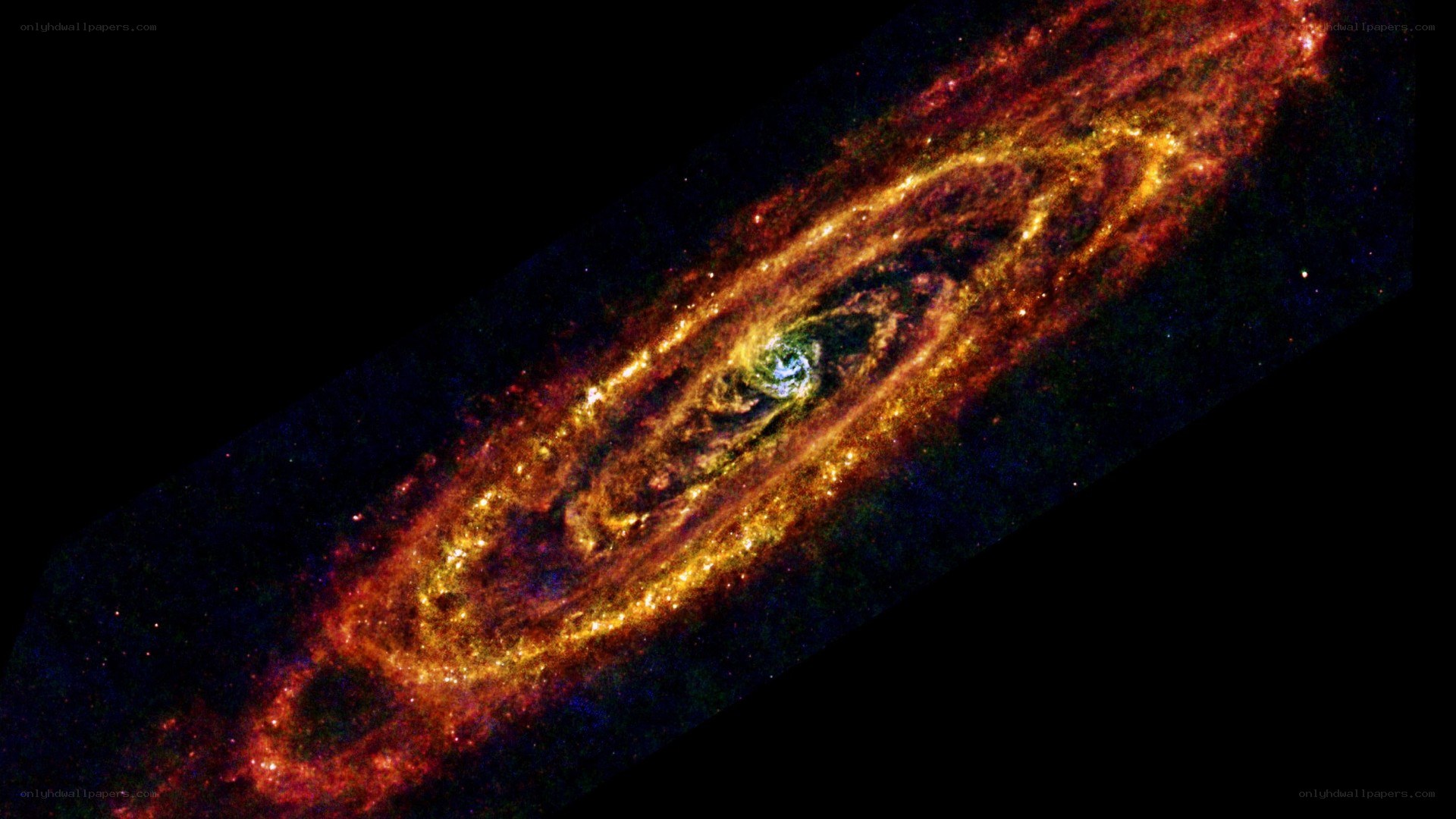 Spiral galaxy in space