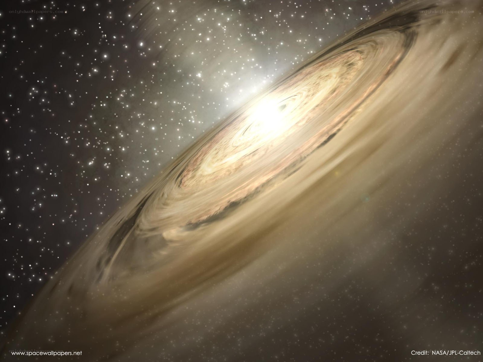 Spiral galaxy in space