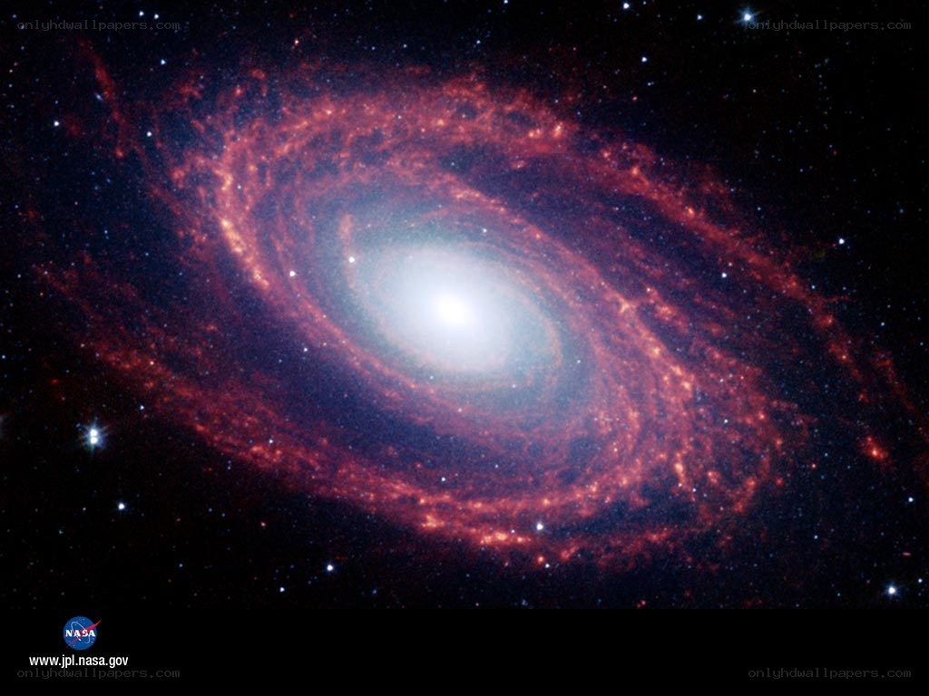 Spiral galaxy in space