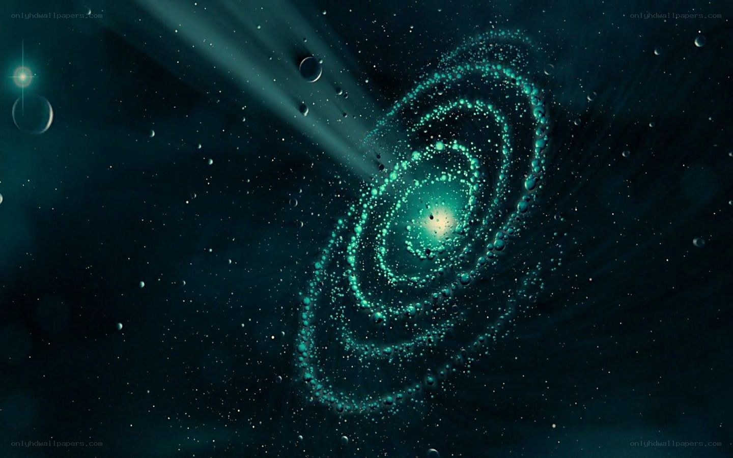 Spiral galaxy in space