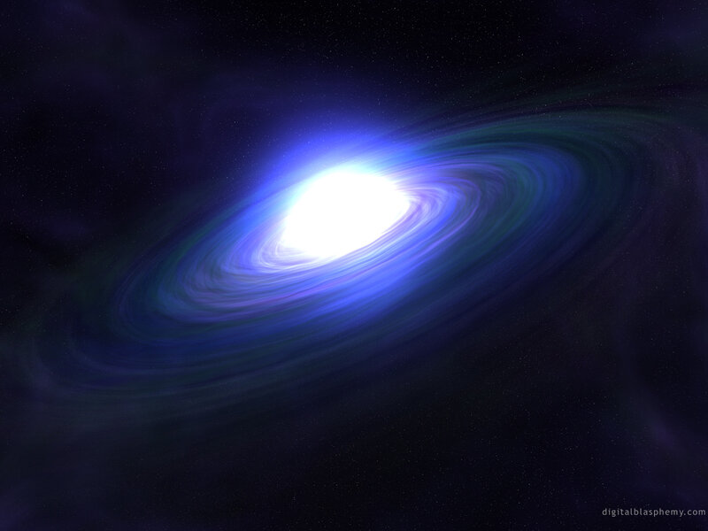 Spiral galaxy in space