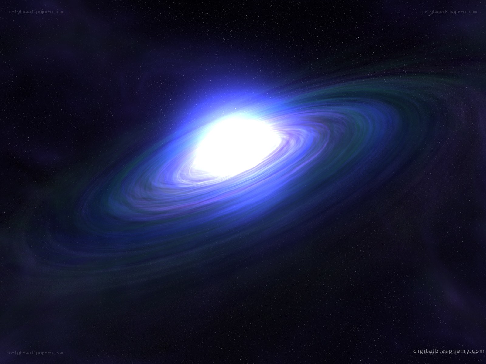 Spiral galaxy in space