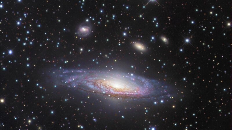 Spiral Galaxy in Space — Black, Cosmic, Night, Photograph, Stars, Galaxies, Nebula