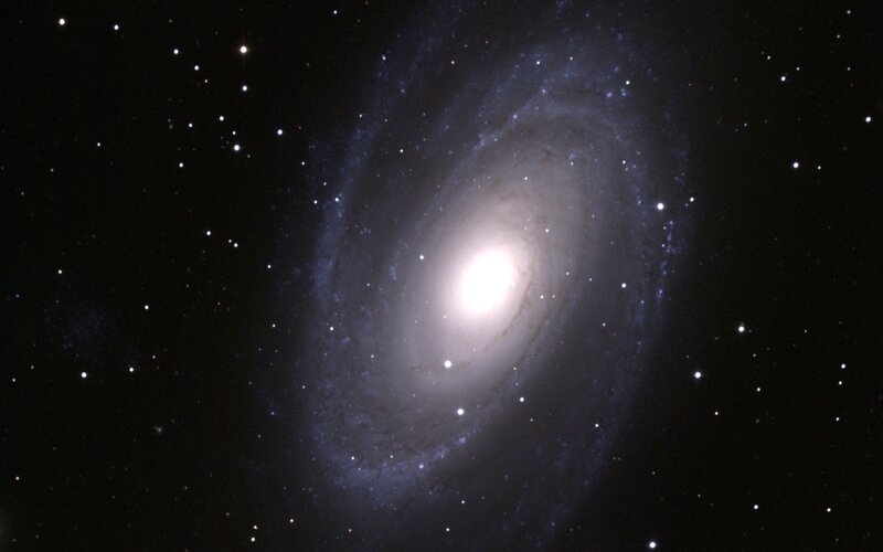 Spiral Galaxy in Space — Black, Cosmic, Night, Photograph, Stars, Galaxy Core