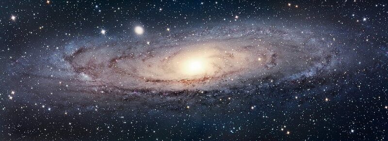 Spiral Galaxy in Space — Black, Cosmic, Night, Photograph, Stars, White, Blue
