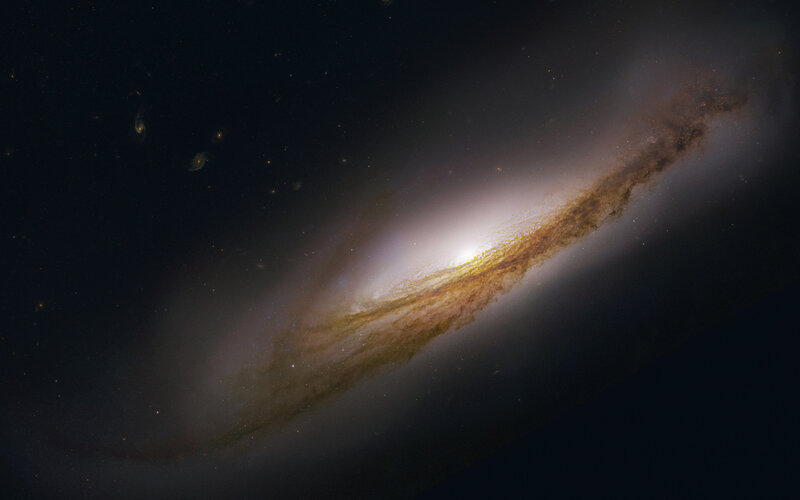 Spiral Galaxy in Space — Black, Cosmic, Photograph, Stars, Dust Lanes