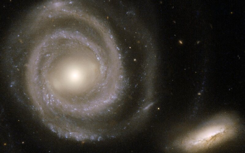 Spiral Galaxy in Space — Black, Cosmic, Photograph, Stars, Dust