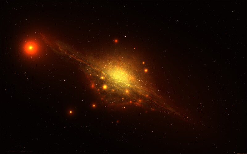 Spiral Galaxy in Space — Black, Dramatic, Night, Digital Art, Stars, Nebula