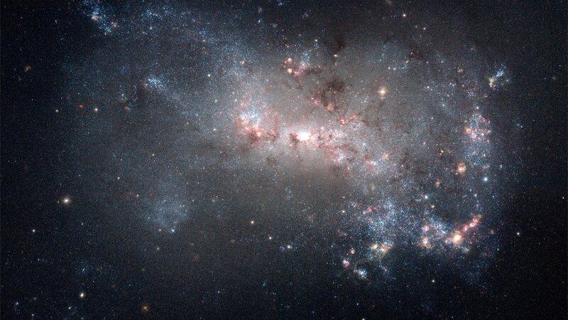 Spiral Galaxy in Space — Black, Dramatic, Night, Photograph, Stars, Nebulae, Cosmic Dust