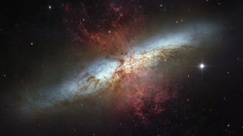 Spiral Galaxy in Space — Black, Dramatic, Night, Photograph, Stars