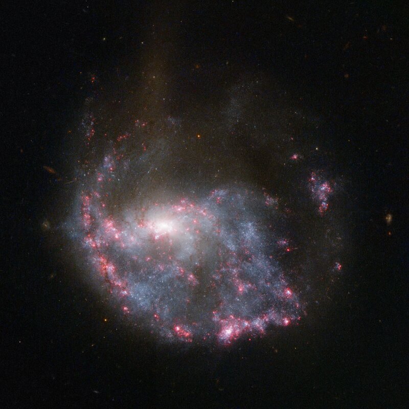 Spiral Galaxy in Space — Black, Dramatic, Photograph