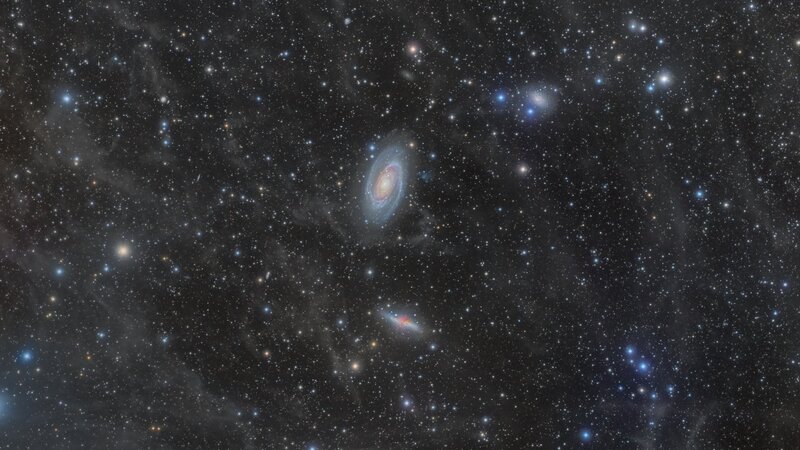 Spiral Galaxy in Space — Black, Galaxies