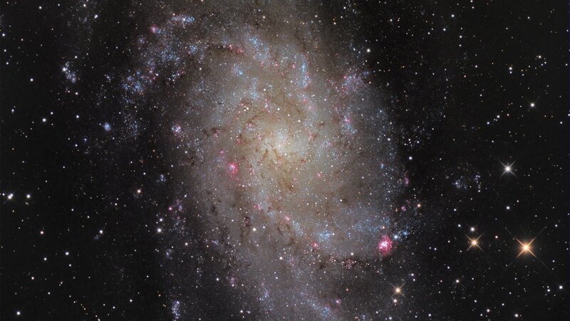 Spiral Galaxy in Space — Black, Nebulae