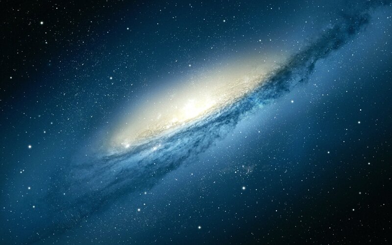 Spiral Galaxy in Space — Blue, Cosmic, Night, Photograph, Stars, Nebula