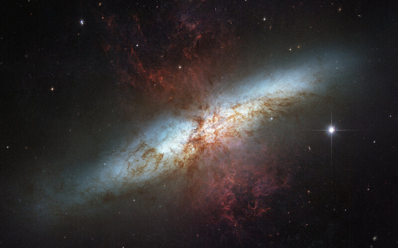Spiral Galaxy in Space — Blue, Cosmic, Night, Photograph, Stars