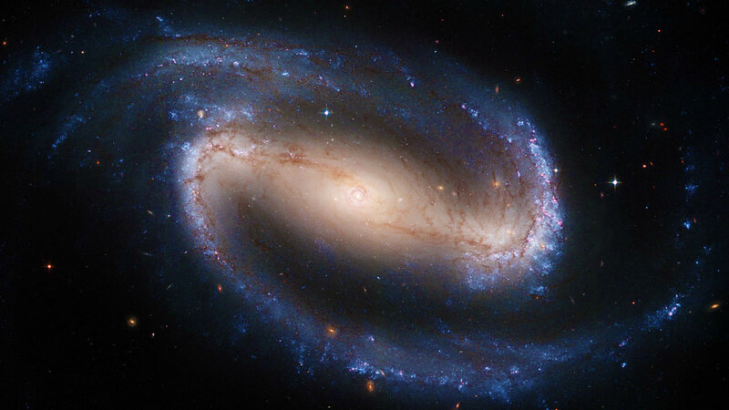 Spiral Galaxy in Space — Blue, Cosmic, Photograph, Stars, Nebula