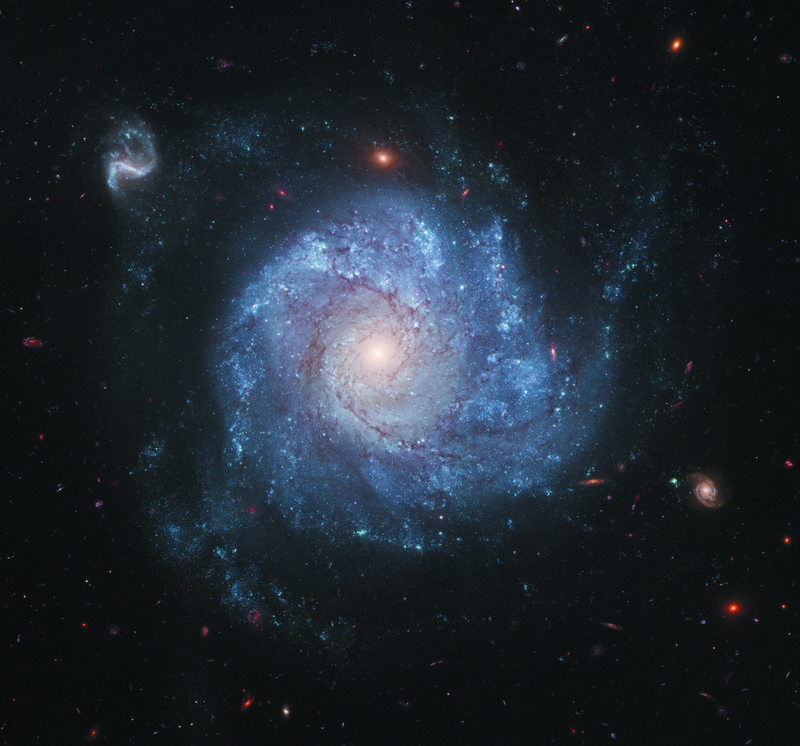 Spiral Galaxy in Space — Blue, Cosmic, Photograph, Stars, Nebulae, Distant Galaxies