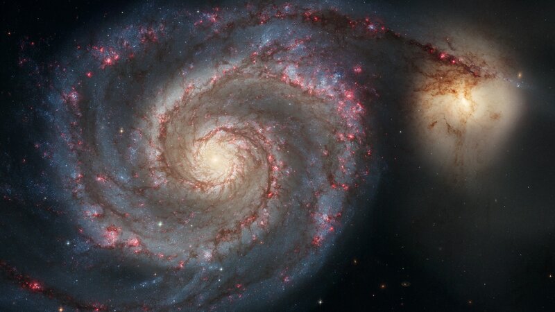 Spiral Galaxy in Space — Blue, Cosmic, Photograph, Stars, Nebulae