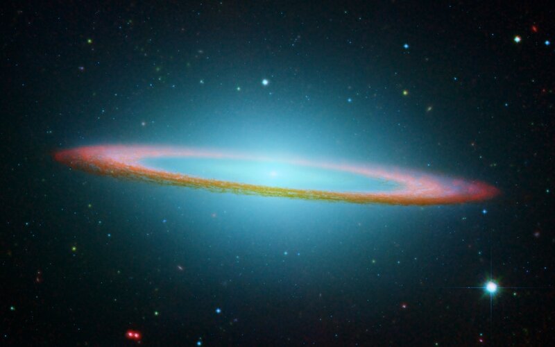 Spiral Galaxy in Space — Blue, Cosmic, Photograph