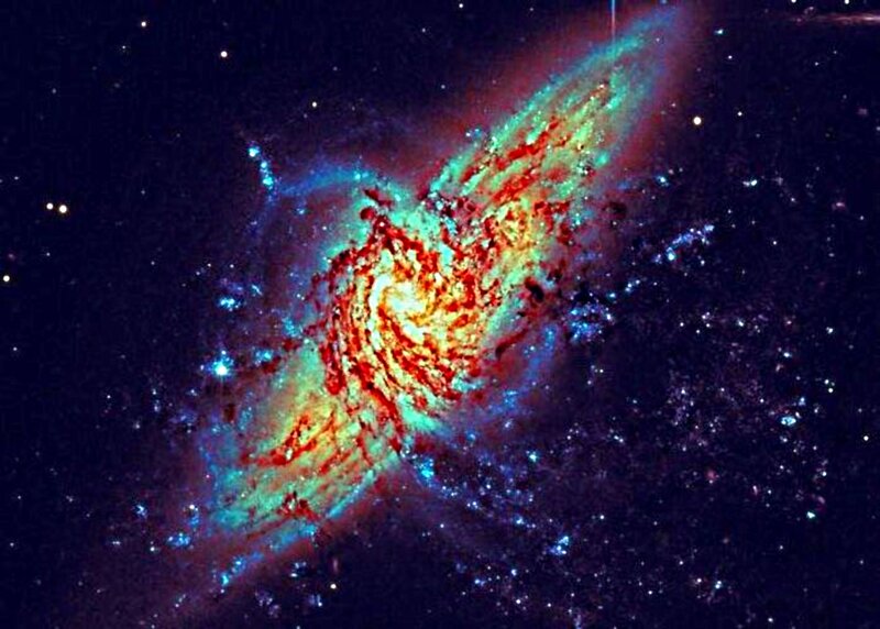 Spiral Galaxy in Space — Blue, Dramatic, Night, Photograph