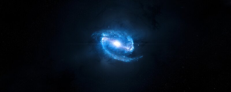 Spiral Galaxy in Space — Cosmic, Black