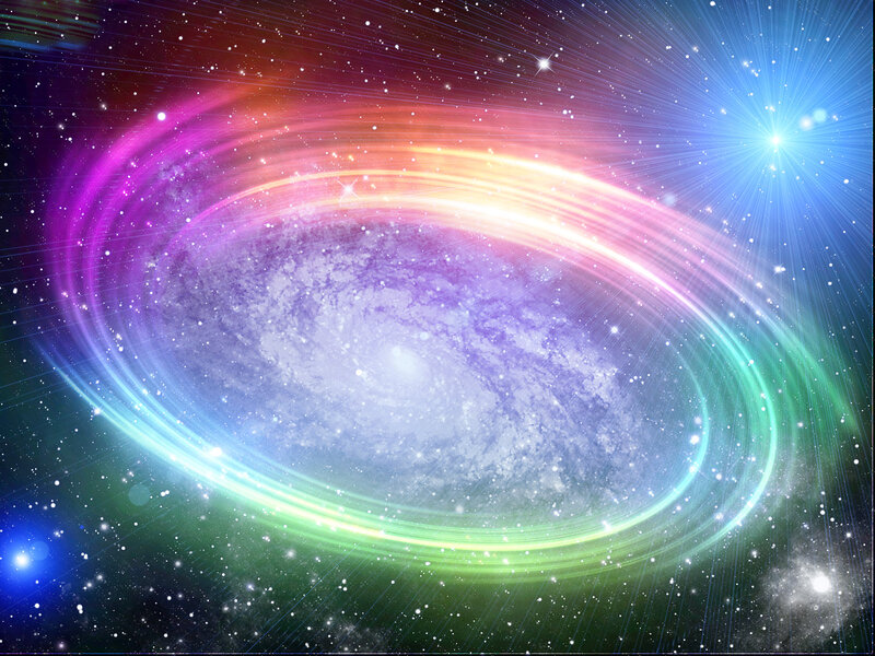 Spiral Galaxy in Space — Purple, Cosmic, Digital Art