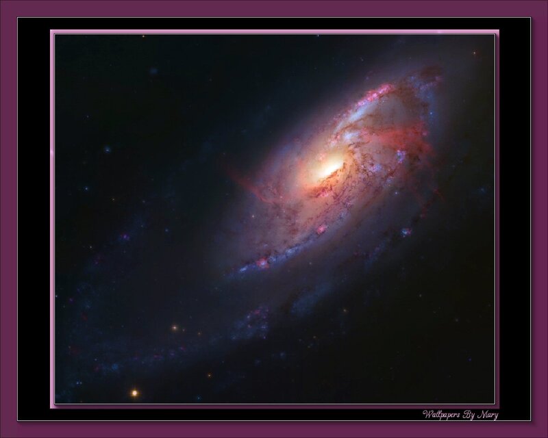 Spiral Galaxy in Space — Purple, Cosmic, Night, Photograph, Stars