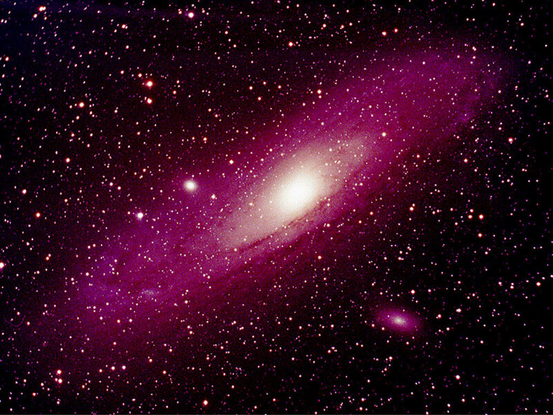 Spiral Galaxy in Space — Purple, Cosmic, Night, Photograph