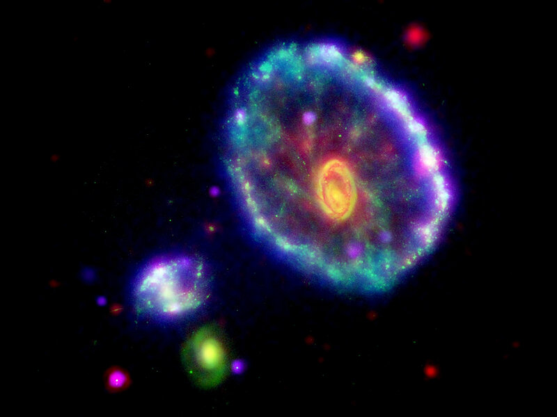 Spiral Galaxy in Space — Purple, Dramatic