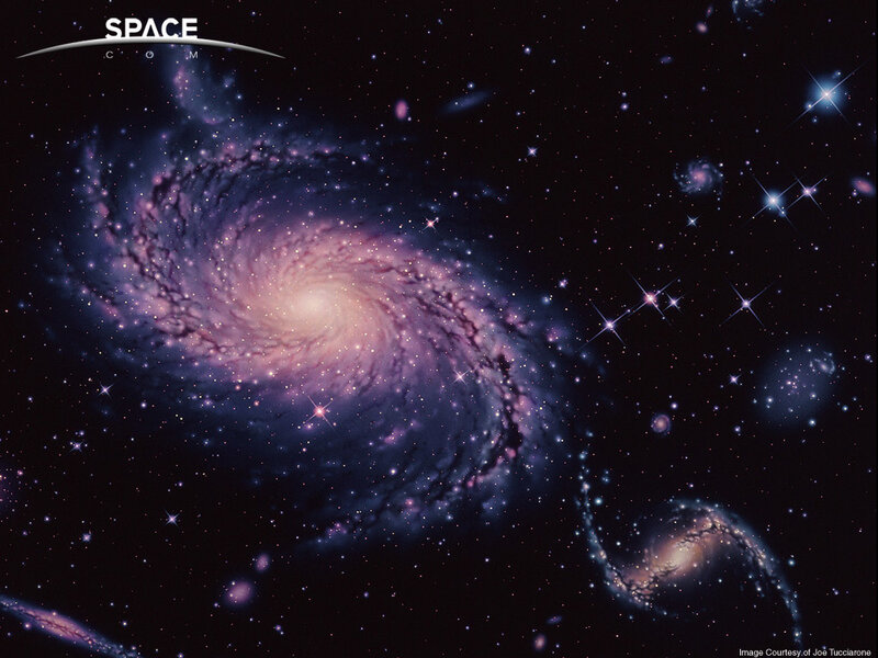 Spiral Galaxy in Space — Purple