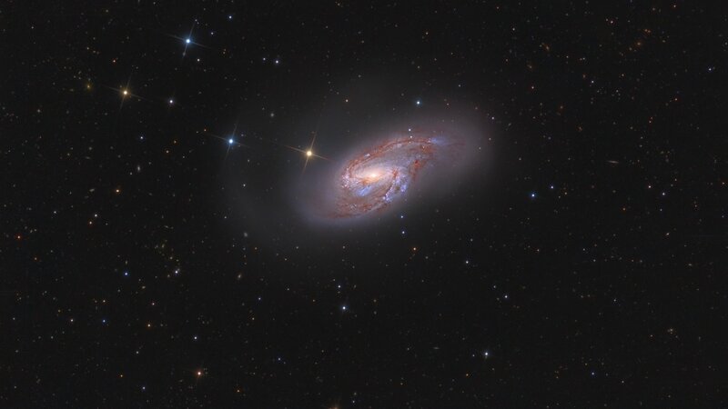 Spiral Galaxy in Space — Serene, Orange