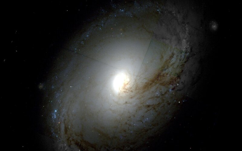 Spiral Galaxy in Space — White