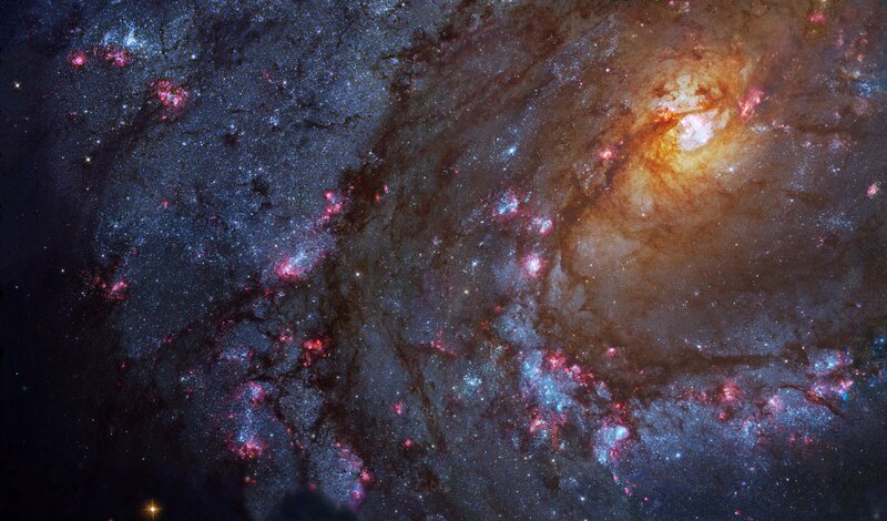 Spiral Galaxy Merger — Blue