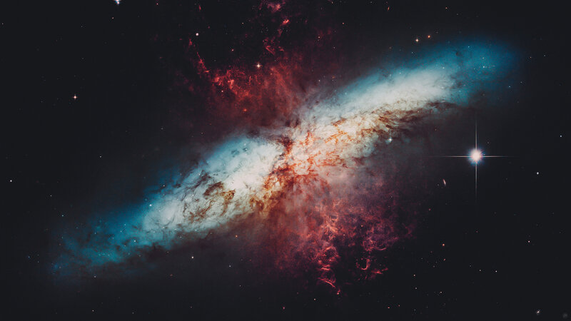Spiral Galaxy Nebula — Blue