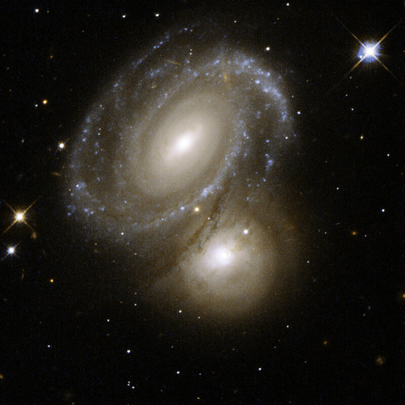 Spiral galaxy pair in deep space
