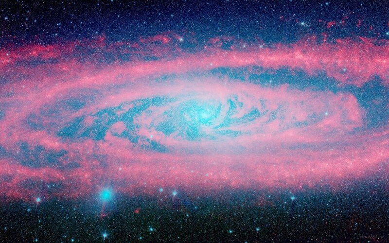 Spiral Galaxy — Pink, Cosmic