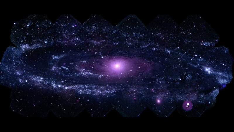Spiral Galaxy — Purple, Cosmic, Night, Photograph, Stars, Nebula