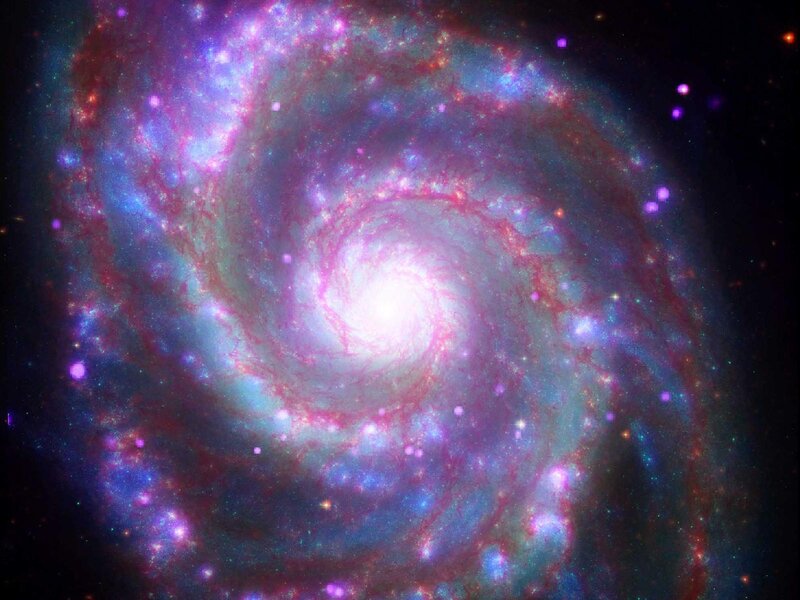Spiral Galaxy — Purple, Cosmic, Night