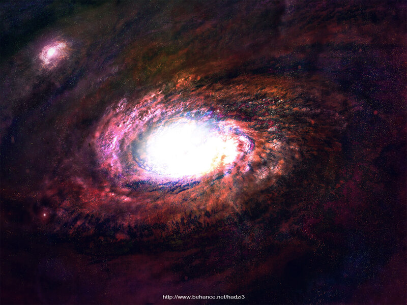 Spiral Galaxy — Purple, Dramatic