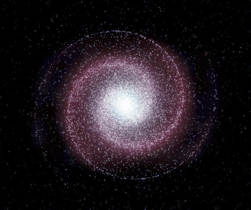 Spiral Galaxy — White, Cosmic, Night, Digital Art