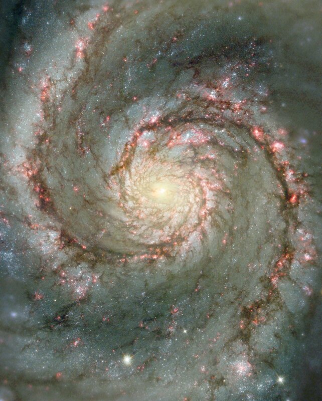 Spiral Galaxy — White, Cosmic, Photograph, Stars, Nebulae, Dust, Gray