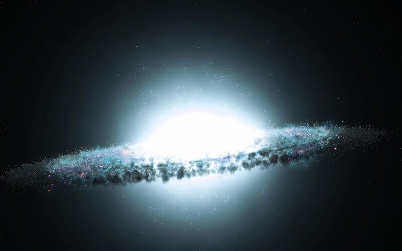 Spiral Galaxy — White, Dramatic, Digital Art, Stars