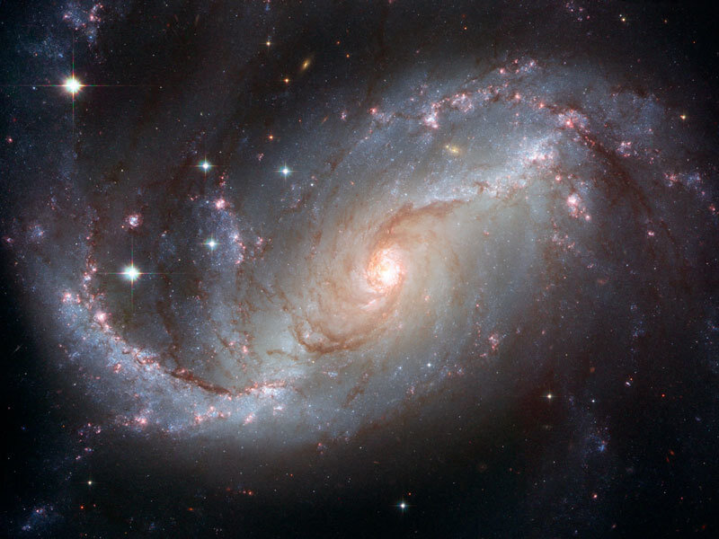Spiral Galaxy — White, Dramatic, Photograph, Stars, Nebula, Space, Blue